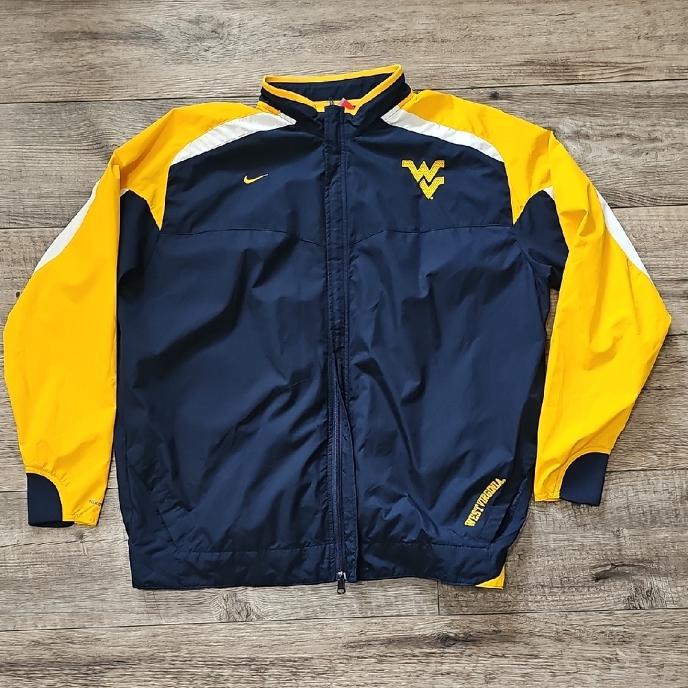 Nike Vintage Team Pullover Windbreaker Jacket WV Mountaineers WVU West Virginia